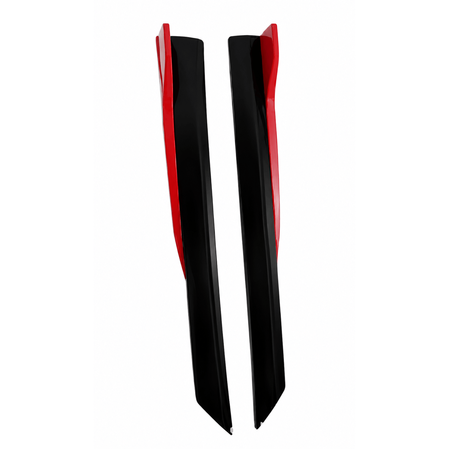 Set 2 Prelungiri Praguri Universale Glossy Black cu Accent Roșu