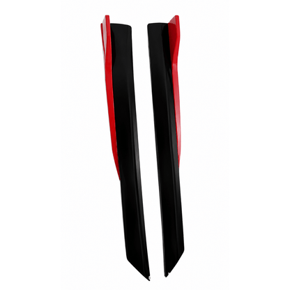 Set 2 Prelungiri Praguri Universale Glossy Black cu Accent Roșu