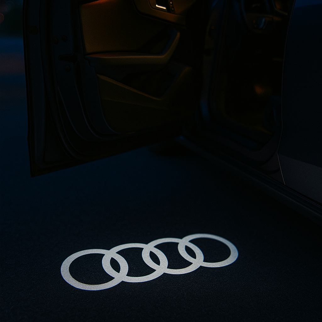 Set 2 Proiectoare Portiera LED Logo Audi A3, A4, A5, A6, A7, A8