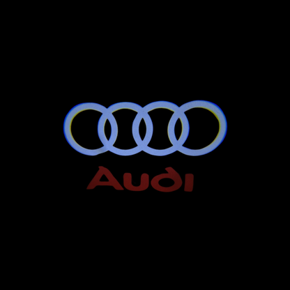 Set 2 Proiectoare Portiera LED Logo Audi Rosu A3, A4, A5, A6, A7, A8