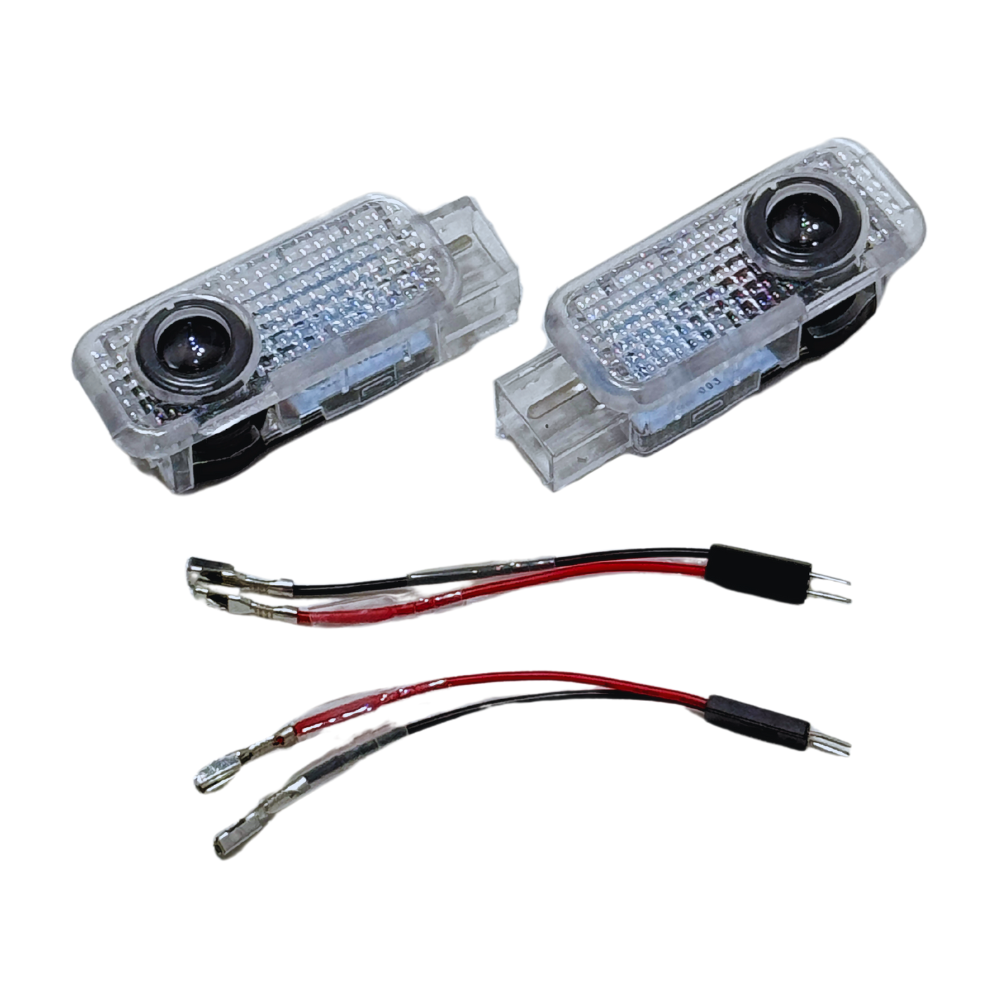 Set 2 Proiectoare Portiera LED Logo Audi Rosu A3, A4, A5, A6, A7, A8