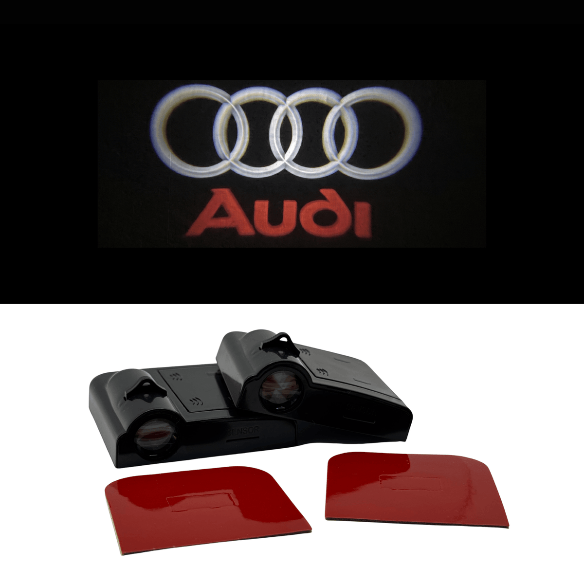 Set 2 Proiectoare Portiera LED Logo Audi Universale, Wireless