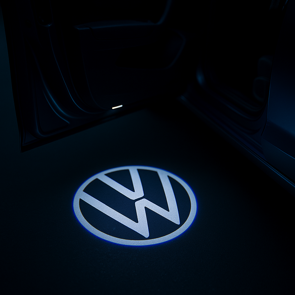 Set 2 Proiectoare Portiera LED Logo VW Passat, Golf, CC