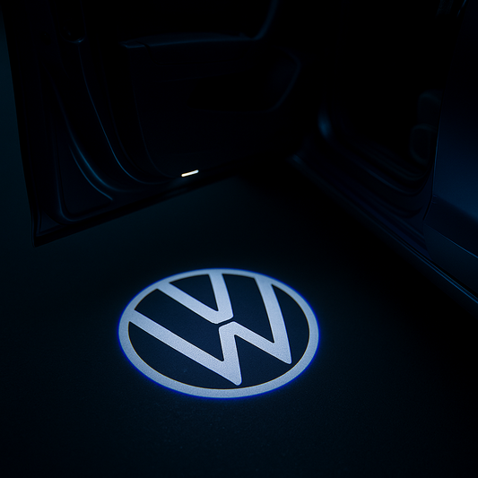 Set 2 Proiectoare Portiera LED Logo VW Passat, Golf, CC