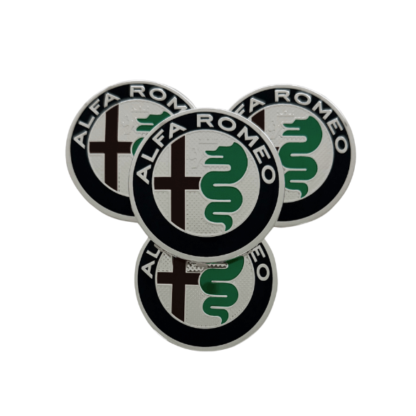 Set 4 Capace Jante Alfa Romeo – 60mm, Negru