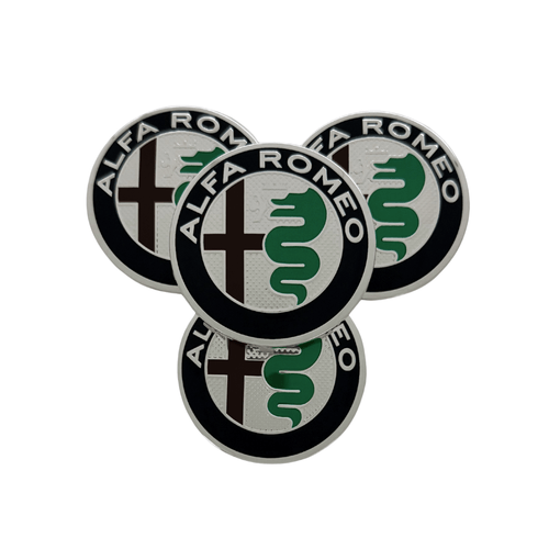 Set 4 Capace Jante Alfa Romeo – 60mm, Negru