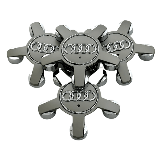 Set 4 Capace Jante Audi – 135mm, Gri, Tip Stea