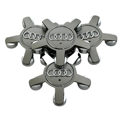 Set 4 Capace Jante Audi – 135mm, Gri, Tip Stea
