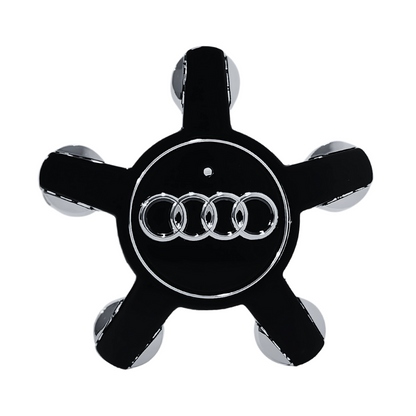 Set 4 Capace Jante Audi – 135mm, Negru, Tip Stea