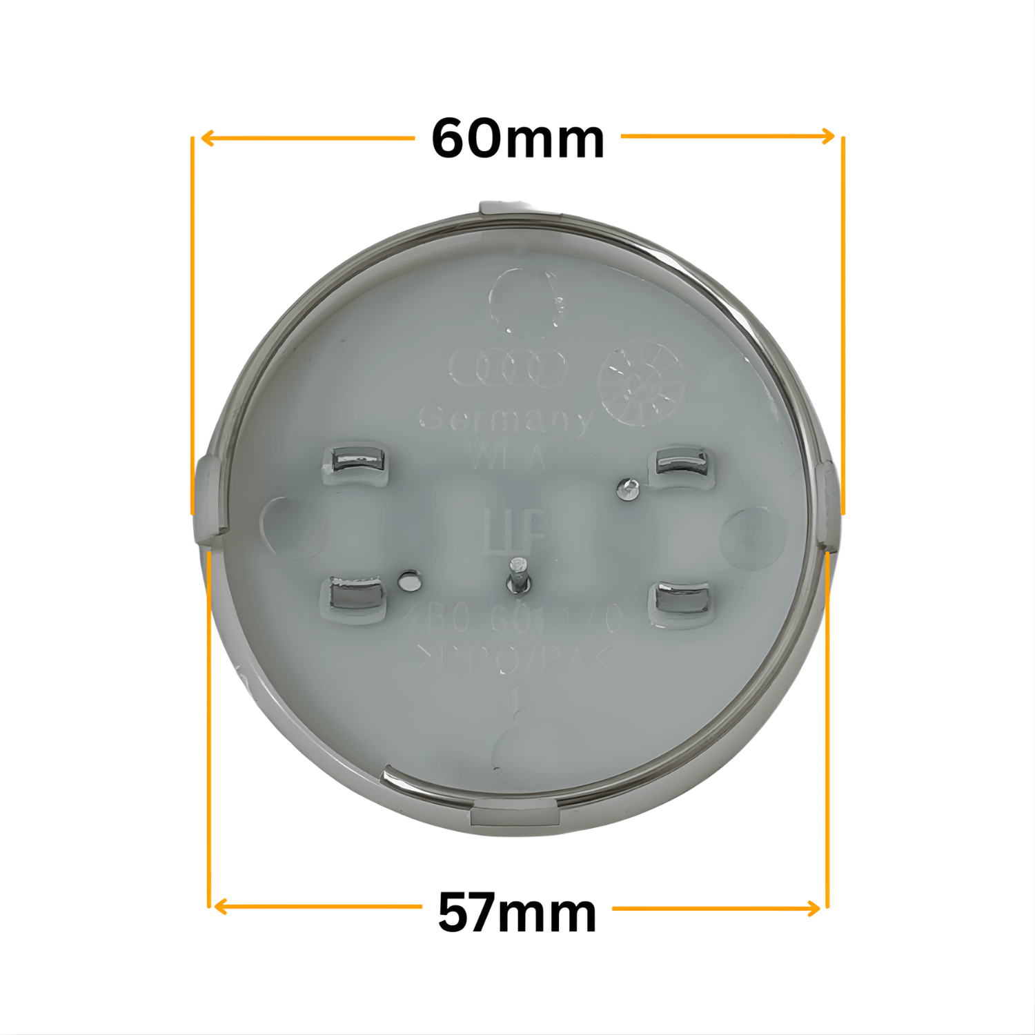 Set 4 Capace Jante Audi – 60mm, Gri