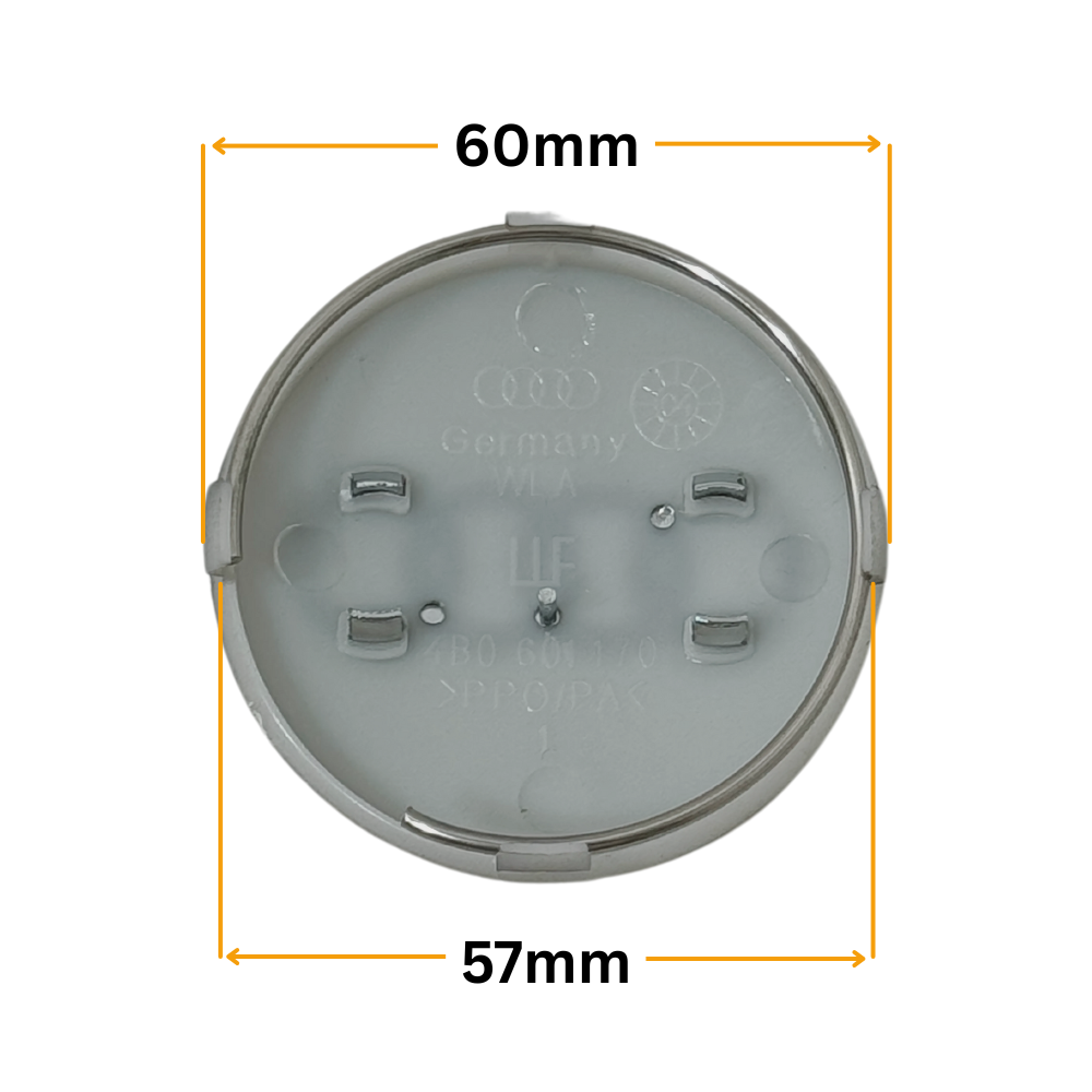 Set 4 Capace Jante Audi – 60mm, Gri