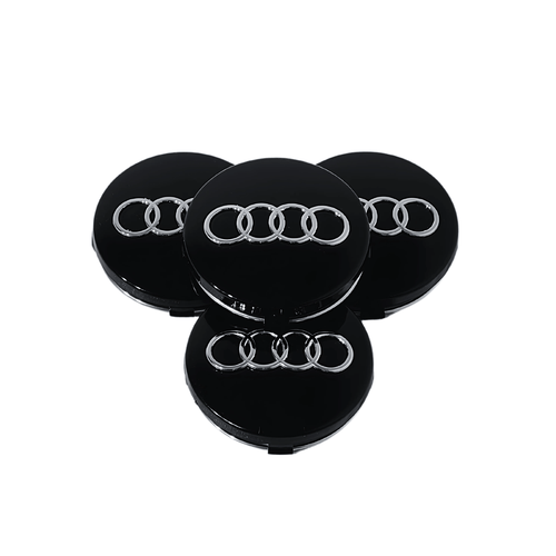 Set 4 Capace Jante Audi – 60mm, Negru