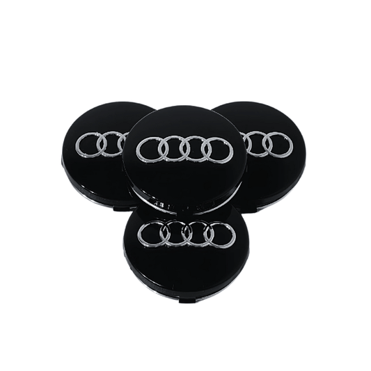 Set 4 Capace Jante Audi – 60mm, Negru