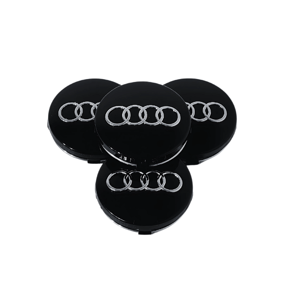 Set 4 Capace Jante Audi – 68mm, Negru