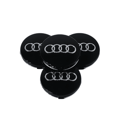 Set 4 Capace Jante Audi – 68mm, Negru