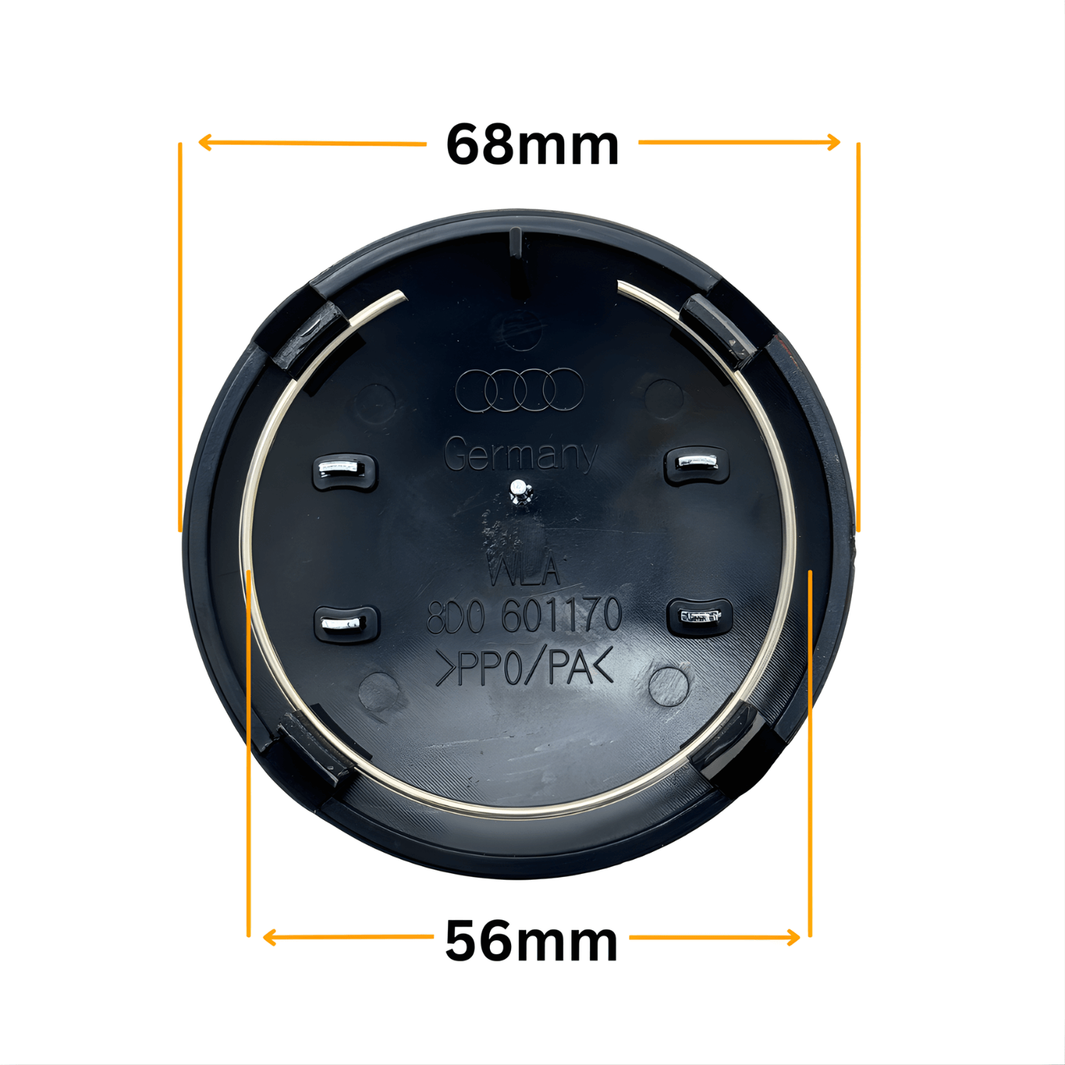 Set 4 Capace Jante Audi – 68mm, Negru – Tunivo