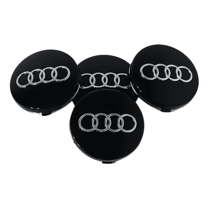Set 4 Capace Jante Audi – 68mm, Negru