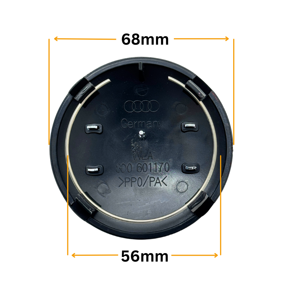 Set 4 Capace Jante Audi, Negru