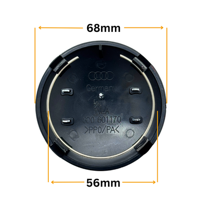 Set 4 Capace Jante Audi, Negru