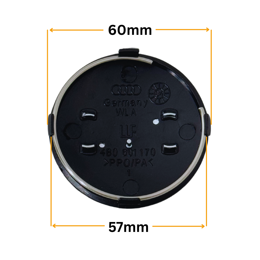 Set 4 Capace Jante Audi, Negru