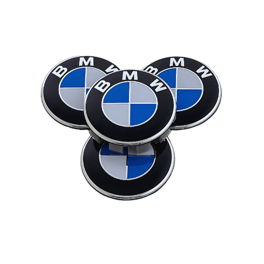 Set 4 Capace Jante BMW – 56mm, Albastru cu Alb
