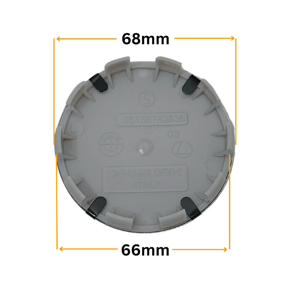 Set 4 Capace Jante BMW – 68mm, Albastru cu Alb