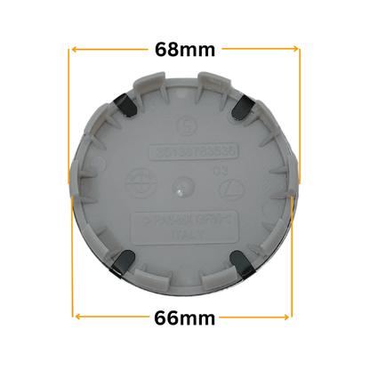 Set 4 Capace Jante BMW – 68mm, Albastru cu Alb