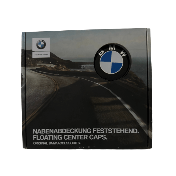 Set 4 Capace Jante BMW Rotative – 56mm, Albastru cu Alb