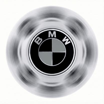 Set 4 Capace Jante BMW Rotative – 56mm, Negru cu Alb