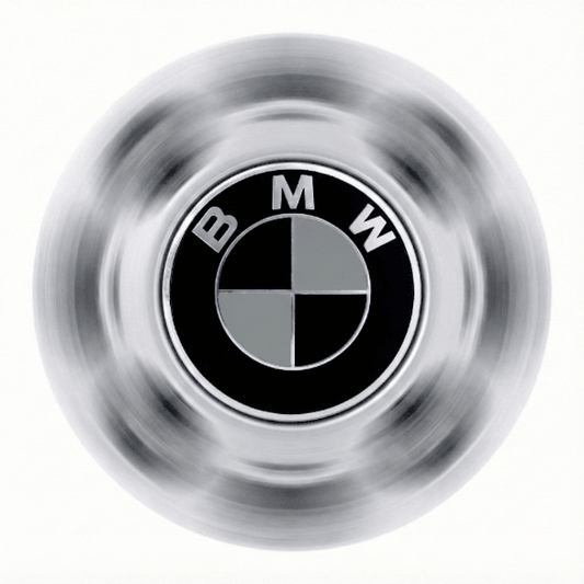 Set 4 Capace Jante BMW Rotative – 56mm, Negru cu Alb