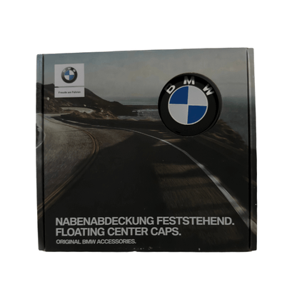 Set 4 Capace Jante BMW Rotative – 68mm, Albastru cu Alb