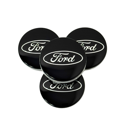 Set 4 Capace Jante Ford – 54mm, Negru