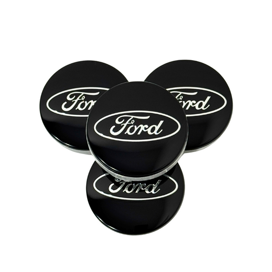 Set 4 Capace Jante Ford – 54mm, Negru