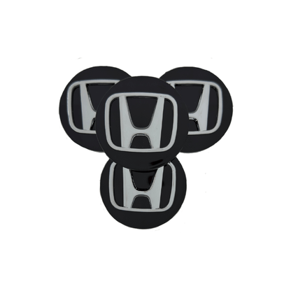 Set 4 Capace Jante Honda – 69mm, Negru