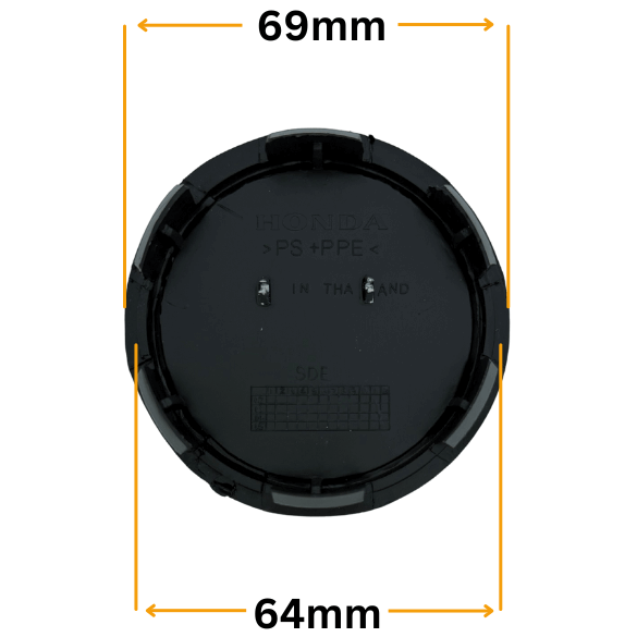 Set 4 Capace Jante Honda – 69mm, Negru