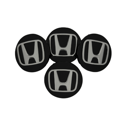 Set 4 Capace Jante Honda – 69mm, Negru