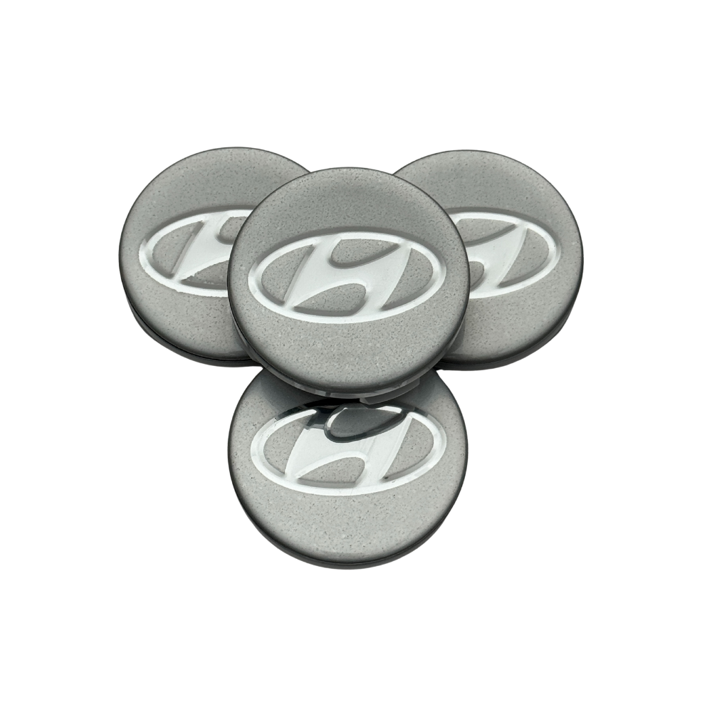Set 4 Capace Jante Hyundai – 59mm, Gri