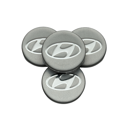 Set 4 Capace Jante Hyundai – 59mm, Gri