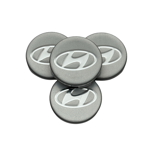 Set 4 Capace Jante Hyundai – 59mm, Gri