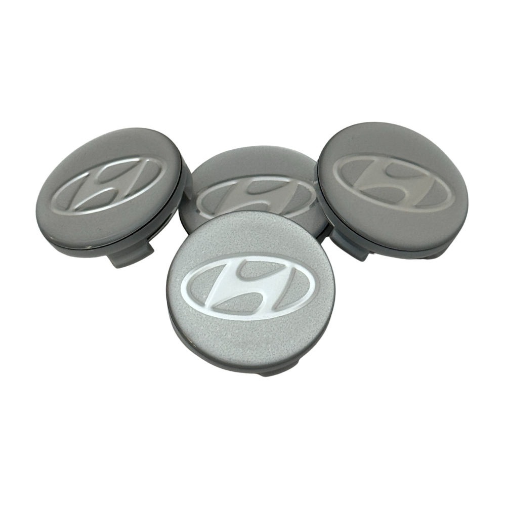 Set 4 Capace Jante Hyundai – 59mm, Gri