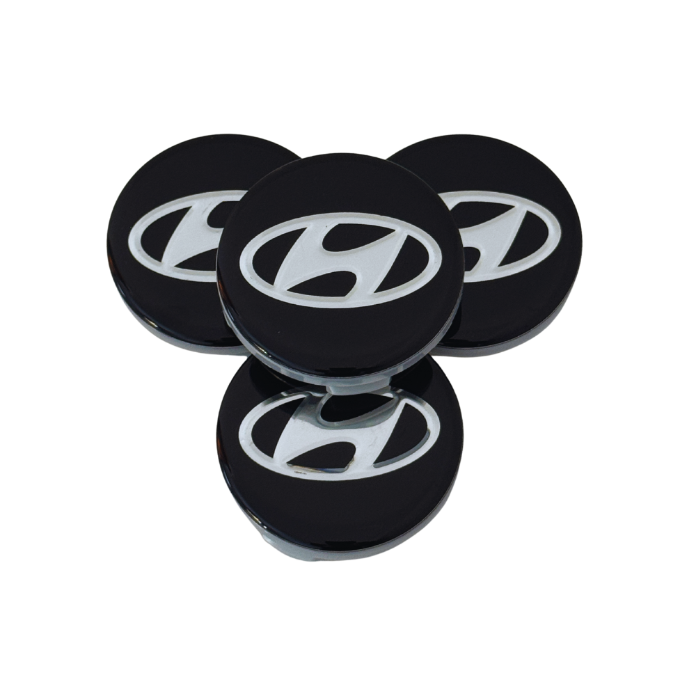 Set 4 Capace Jante Hyundai – 59mm, Negru