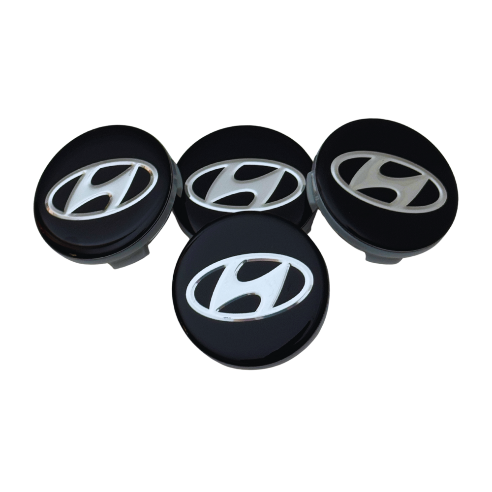 Set 4 Capace Jante Hyundai – 59mm, Negru