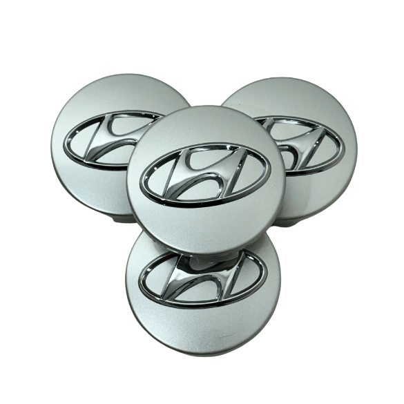 Set 4 Capace Jante Hyundai – 60mm, Gri
