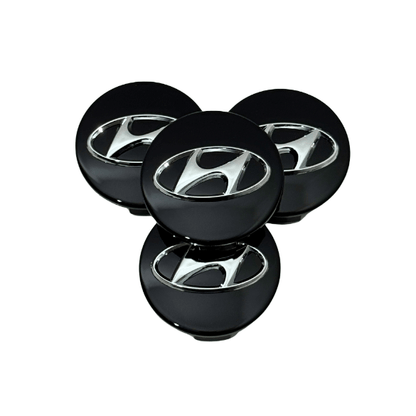Set 4 Capace Jante Hyundai – 60mm, Negru