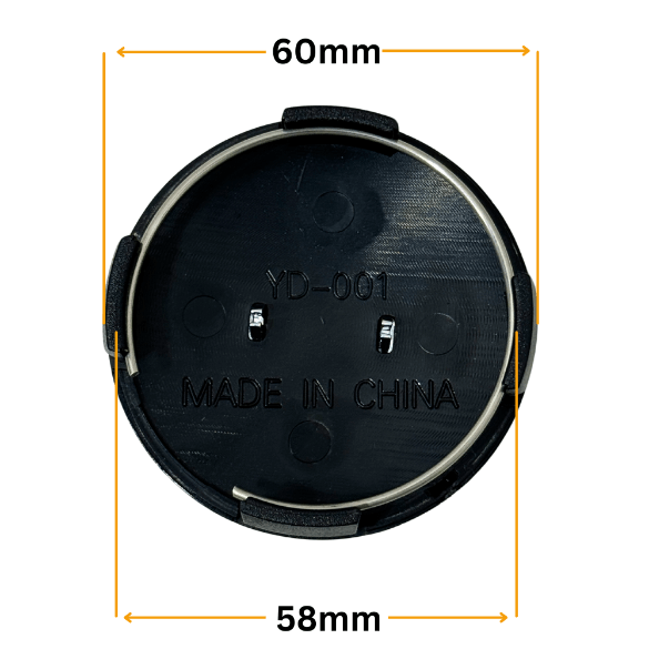 Set 4 Capace Jante Hyundai – 60mm, Negru