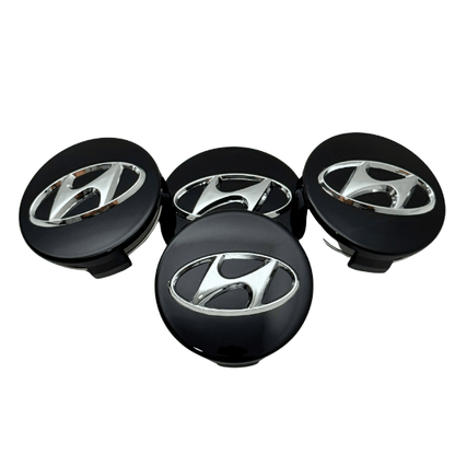 Set 4 Capace Jante Hyundai – 60mm, Negru