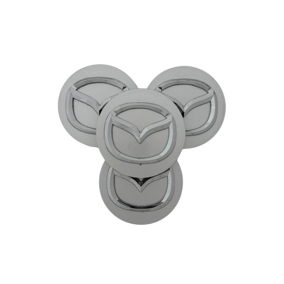 Set 4 Capace Jante Mazda – 56mm, Gri