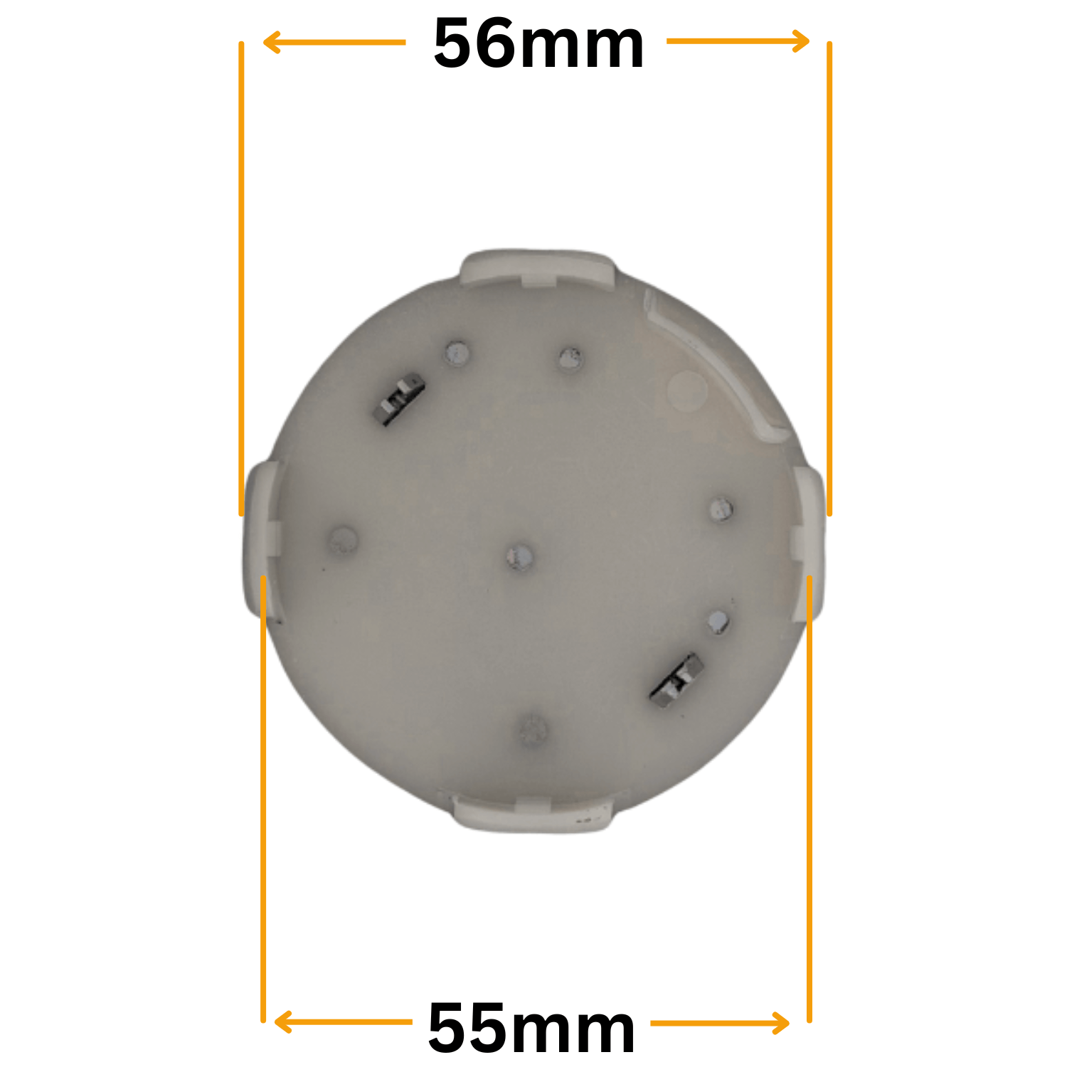 Set 4 Capace Jante Mazda – 56mm, Gri