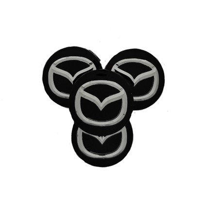 Set 4 Capace Jante Mazda – 56mm, Negru