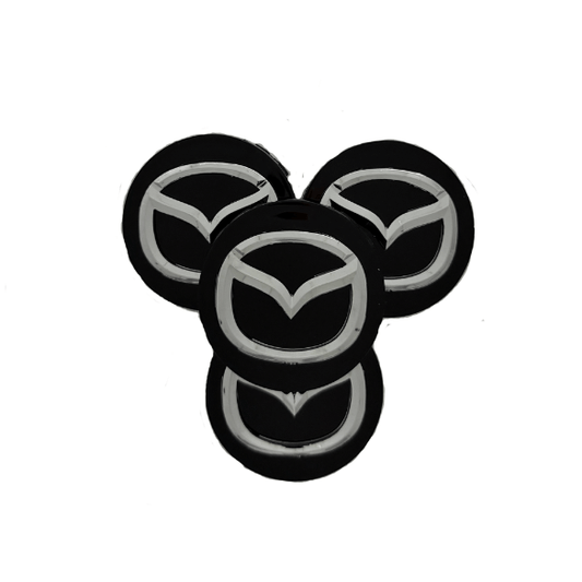 Set 4 Capace Jante Mazda – 56mm, Negru